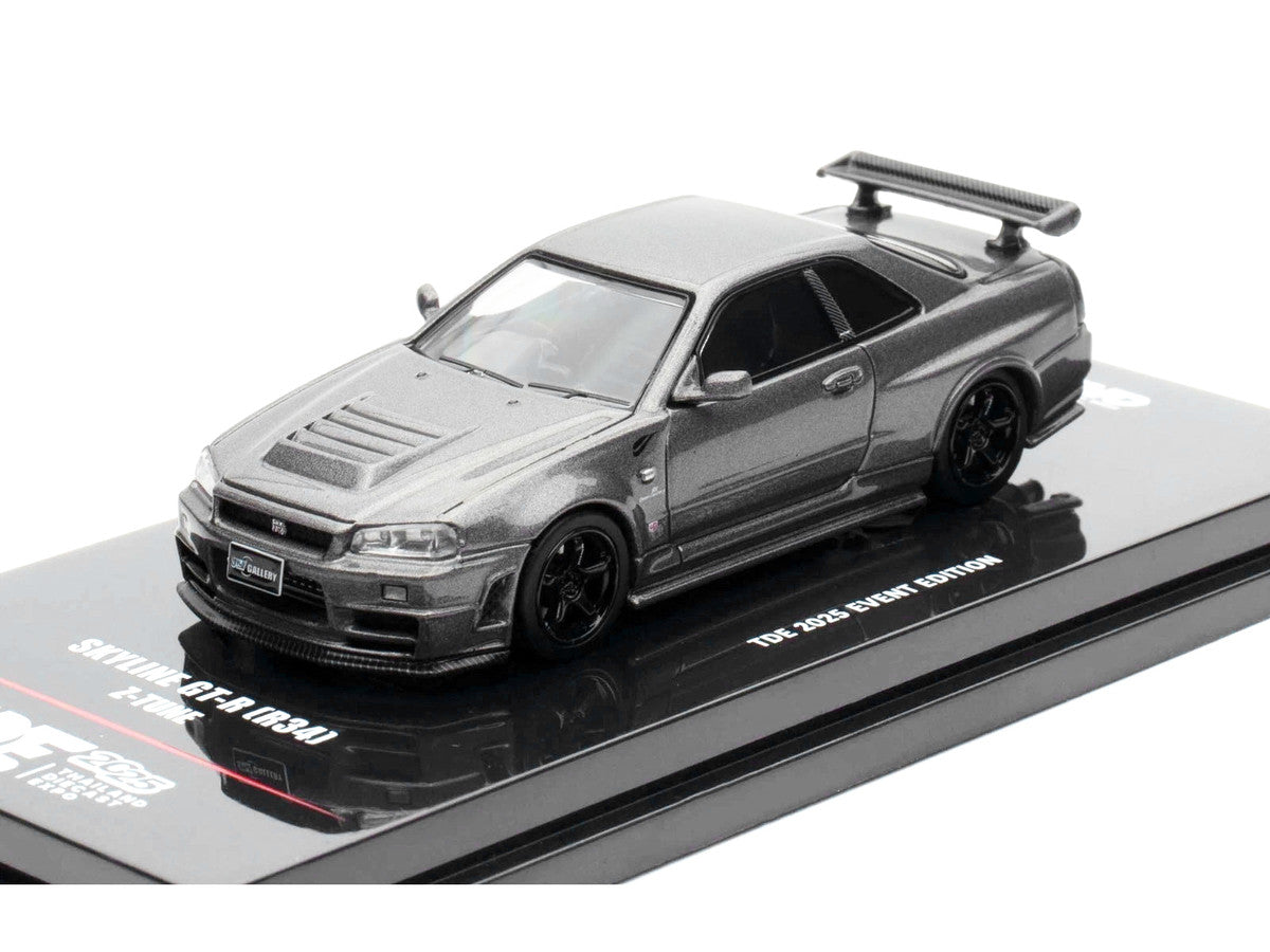 Nissan Skyline GT-R (R34) Z-Tune RHD (Right Hand Drive) Gray Metallic "Thailand Diecast Expo 2025 Event Edition" 1/64 Diecast Model Car by Inno Models LuxuryLifeWay Online Store