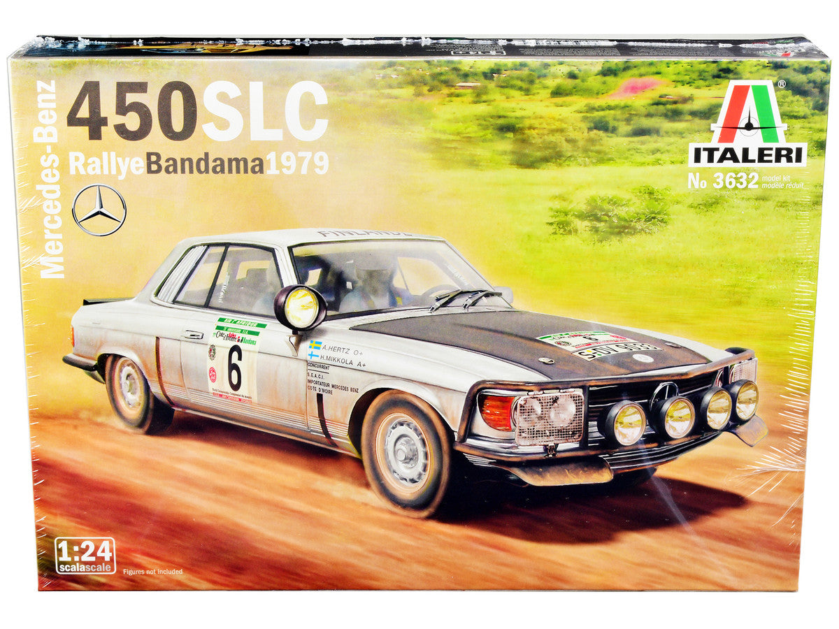 Skill 3 Model Kit Mercedes-Benz 450 SLC Winner "Rallye Bandama Ivory Coast" (1979) 1/24 Scale Model by Italeri LuxuryLifeWay Online Store
