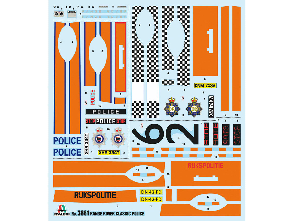 Skill 3 Model Kit Land Rover Range Rover Police 1/24 Scale Model by Italeri LuxuryLifeWay Online Store