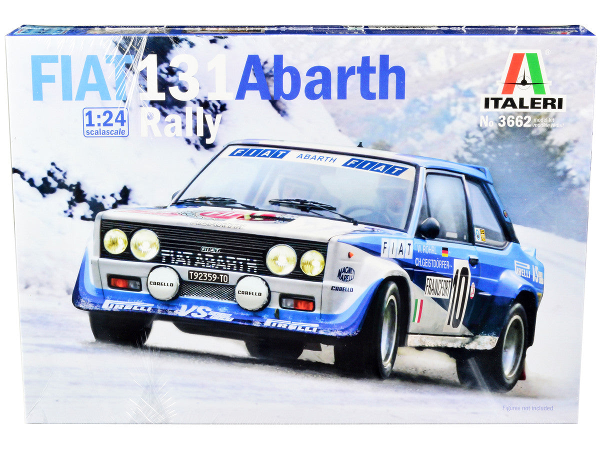 Skill 3 Model Kit Fiat 131 Abarth Rally #10 Winner "Montecarlo Rally" (1980) 1/24 Scale Model by Italeri LuxuryLifeWay Online Store