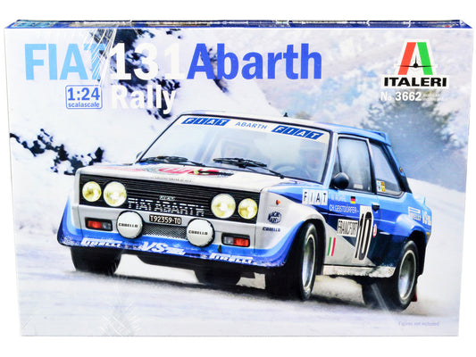 Skill 3 Model Kit Fiat 131 Abarth Rally #10 Winner "Montecarlo Rally" (1980) 1/24 Scale Model by Italeri LuxuryLifeWay Online Store