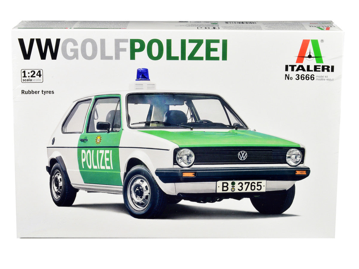 Skill 3 Model Kit 1978 Volkswagen Golf "Berlin Polizei (Police) Department" 1/24 Scale Model by Italeri LuxuryLifeWay Online Store