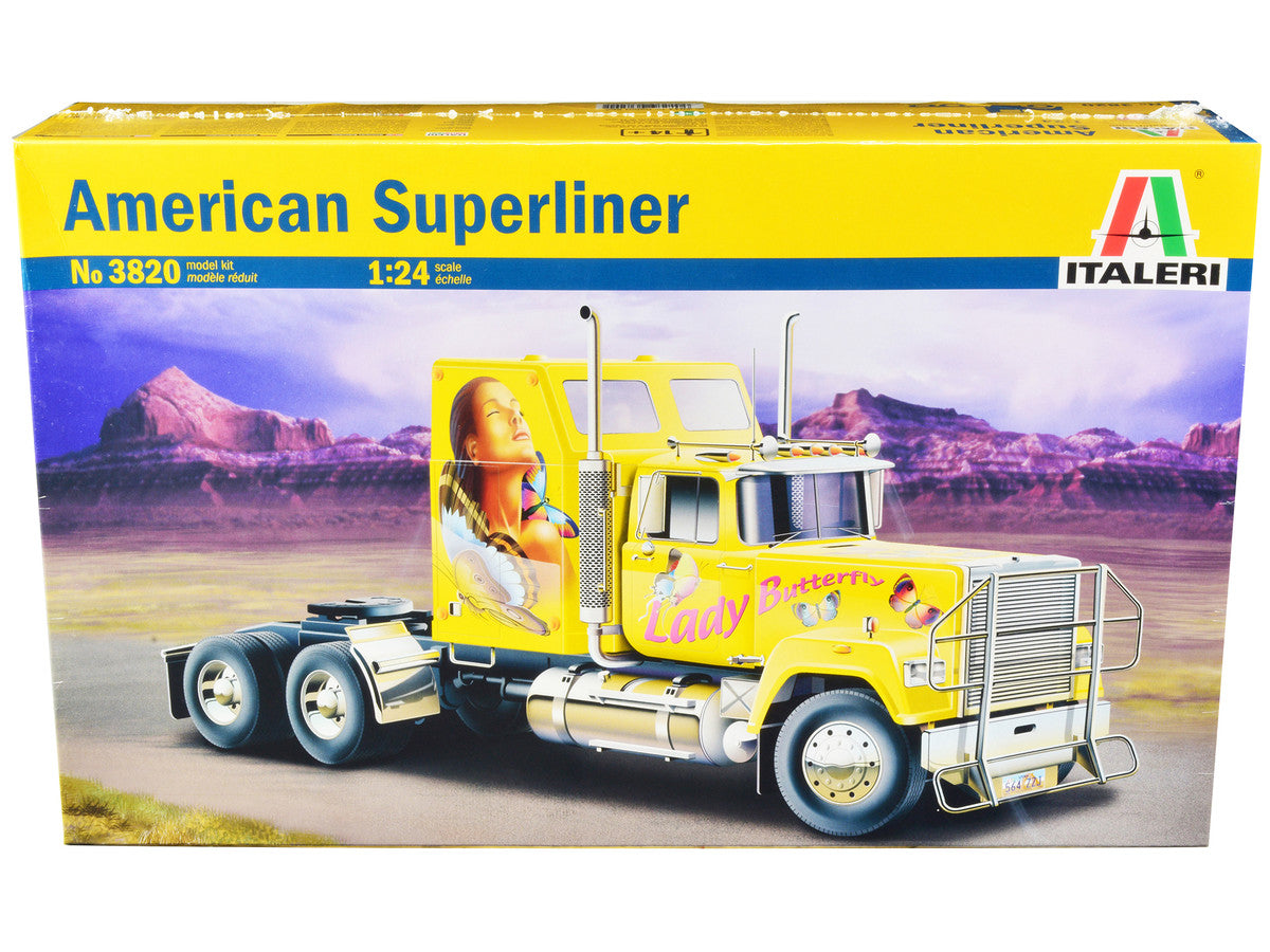Skill 5 Model Kit American Superliner Truck Tractor "Lady Butterfly" 1/24 Scale Model by Italeri LuxuryLifeWay Online Store