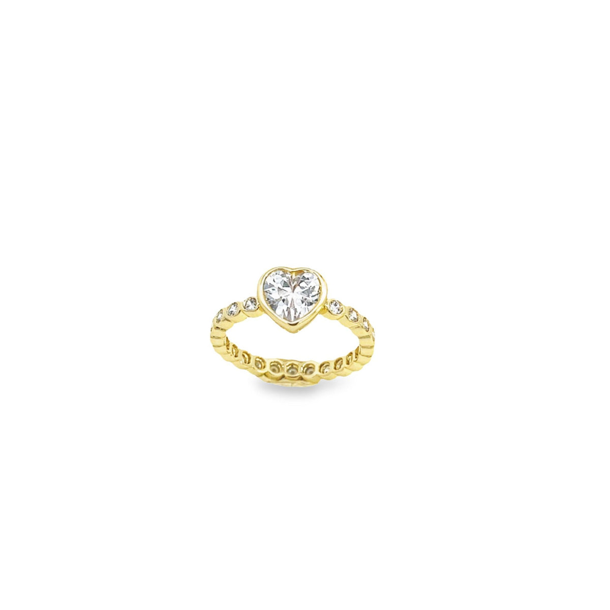 Round CZ and Heart Ring Band (D128) LuxuryLifeWay Online Store