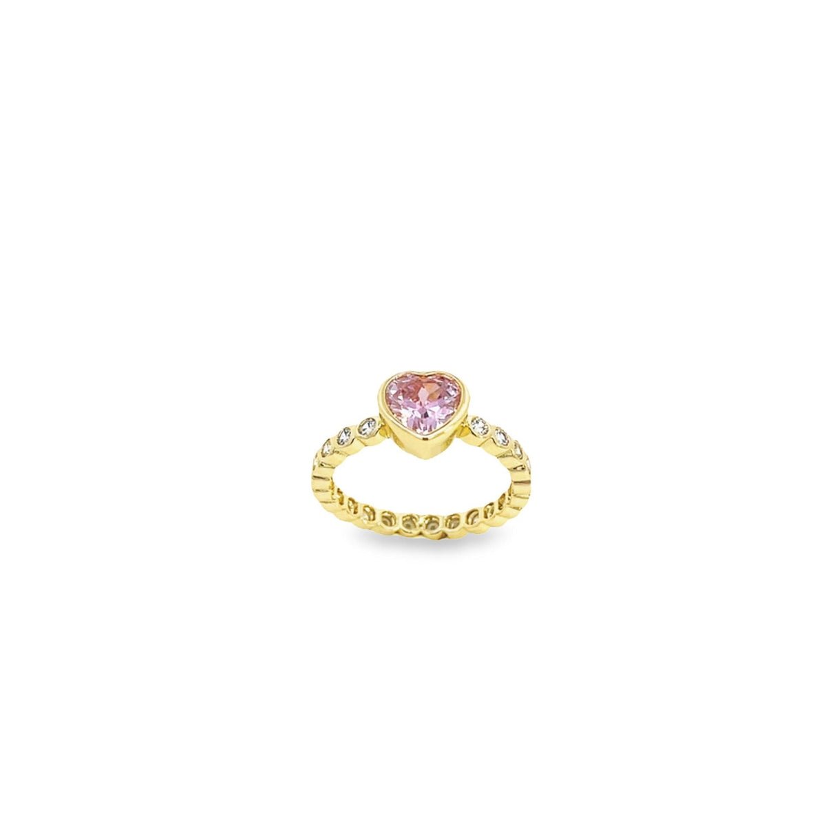 Round CZ and Heart Ring Band (D128) LuxuryLifeWay Online Store
