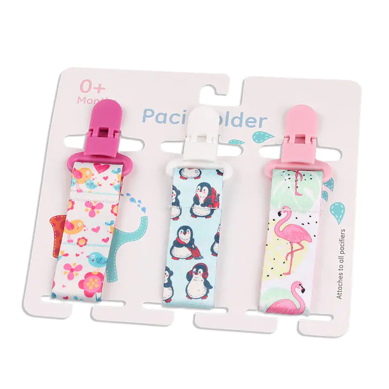 Cartoon Pattern Baby Pacifier Teether Pack of Three Pi-Mart