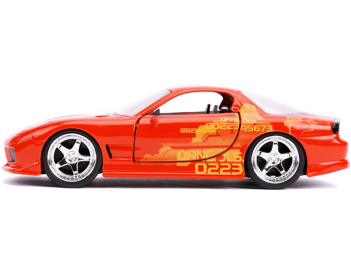 Orange Julius' Mazda RX-7 Orange Metallic with Graphics "Fast & Furious" Series 1/32 Diecast Model Car by Jada LuxuryLifeWay Online Store