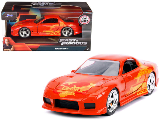Orange Julius' Mazda RX-7 Orange Metallic with Graphics "Fast & Furious" Series 1/32 Diecast Model Car by Jada LuxuryLifeWay Online Store