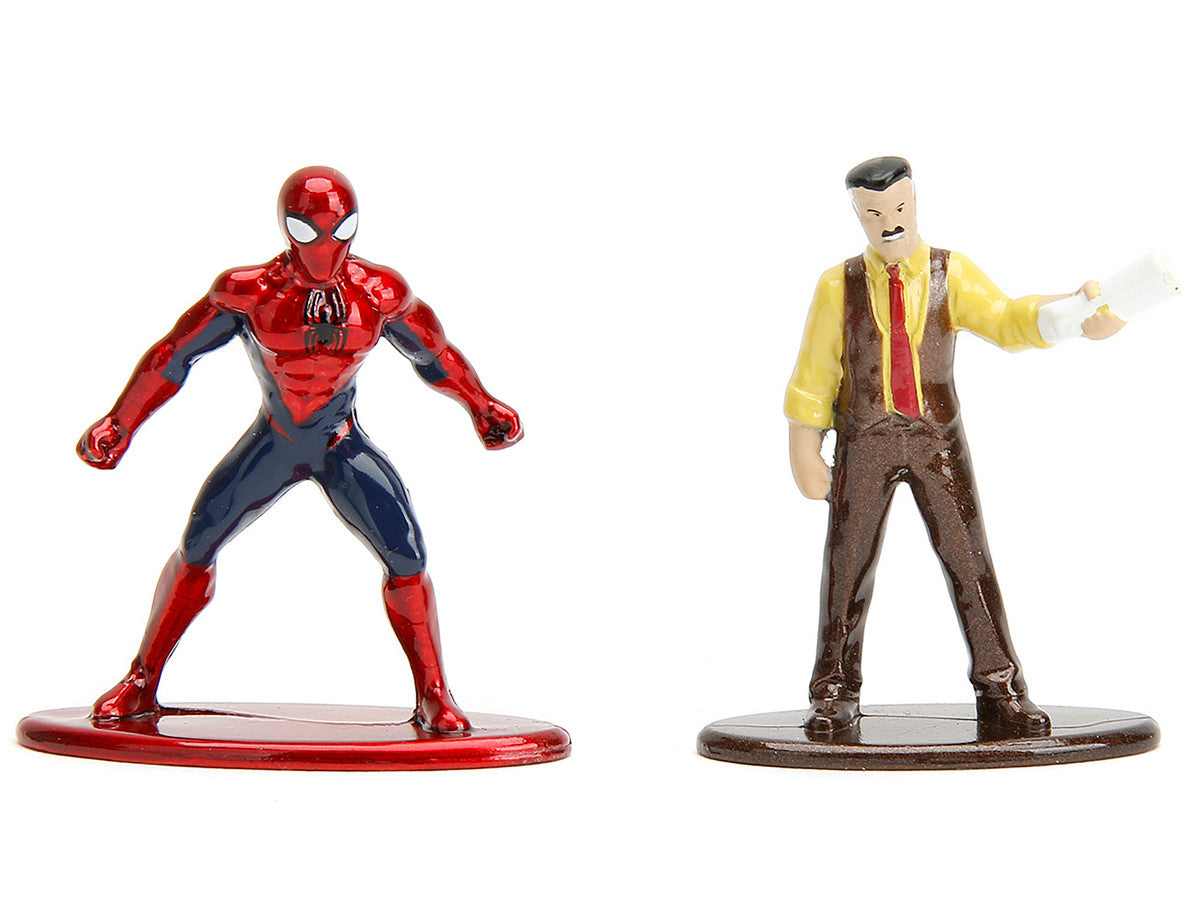"Daily Bugle" and Subway Diorama Set with Spider-Man and J. Jonah Jameson Diecast Figures "Marvel's Spider-Man" "Nano Scene" Series Models by Jada LuxuryLifeWay Online Store
