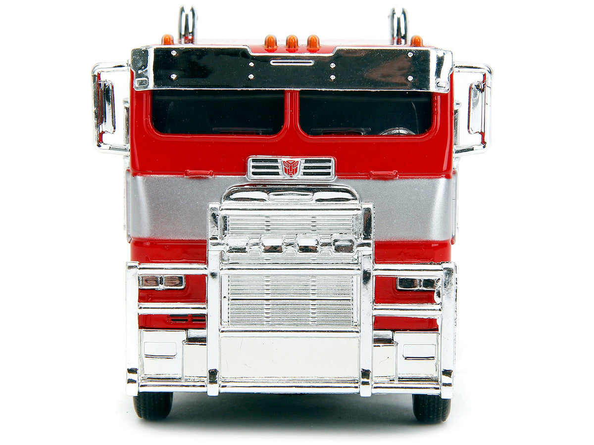 Optimus Prime Tractor Truck Red and Blue with Silver Stripes "Transformers: Rise of the Beasts" (2023) Movie "Hollywood Rides" Series 1/32 Diecast Model Car by Jada LuxuryLifeWay Online Store