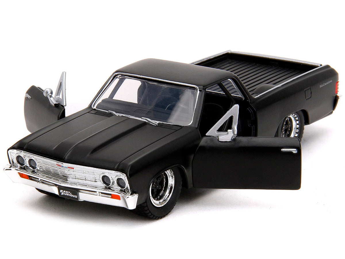1967 Chevrolet El Camino Matt Black "Fast & Furious" Series 1/32 Diecast Model Car by Jada LuxuryLifeWay Online Store