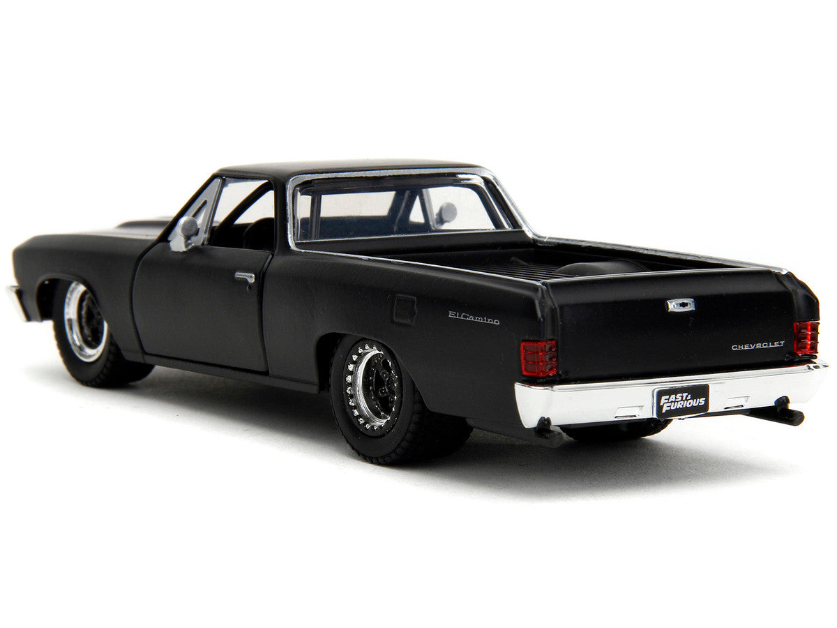 1967 Chevrolet El Camino Matt Black "Fast & Furious" Series 1/32 Diecast Model Car by Jada LuxuryLifeWay Online Store
