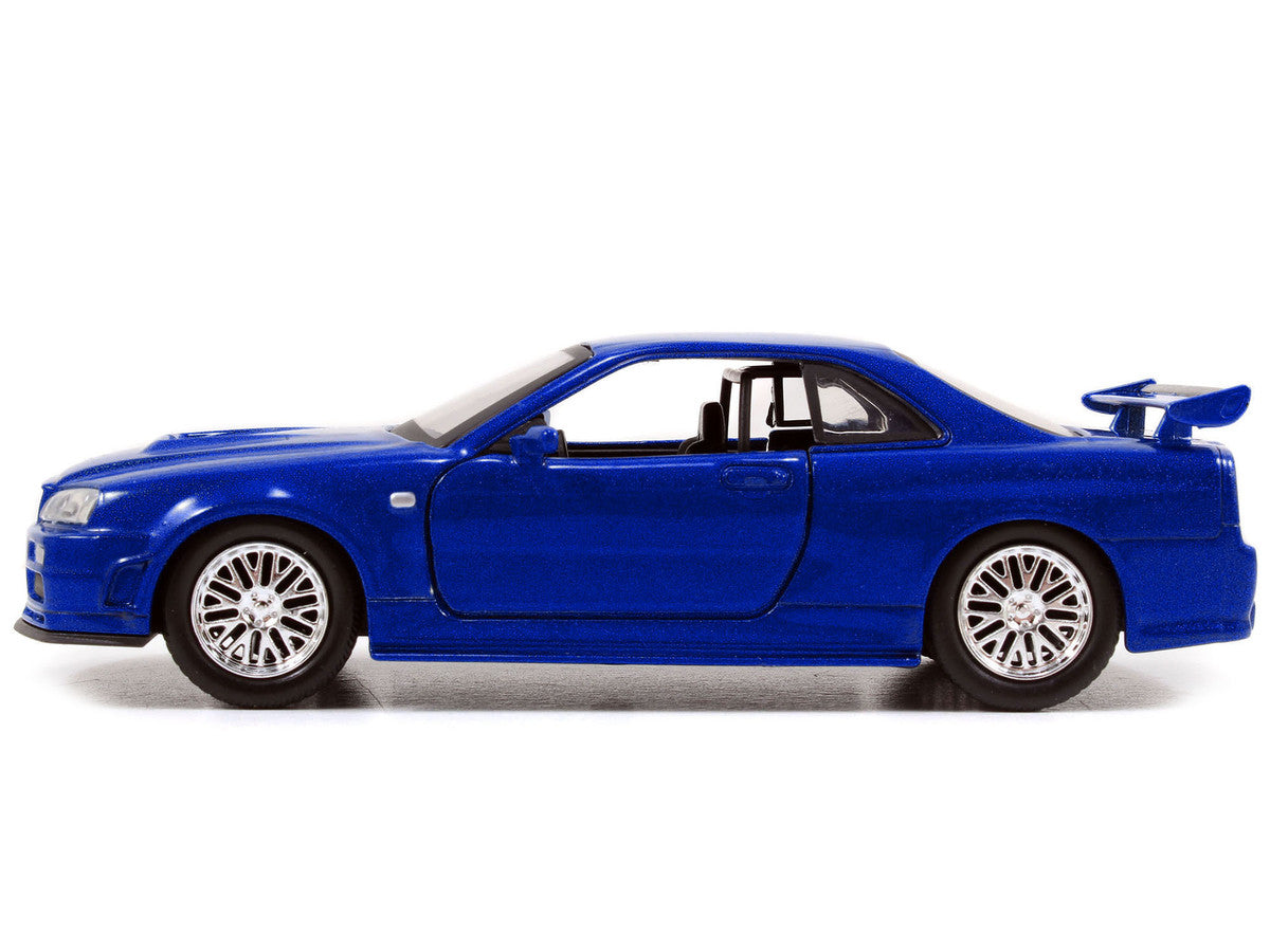 Brian's Nissan Skyline GT-R R34 Blue "Fast & Furious" Movie 1/32 Diecast Car Model by Jada LuxuryLifeWay Online Store