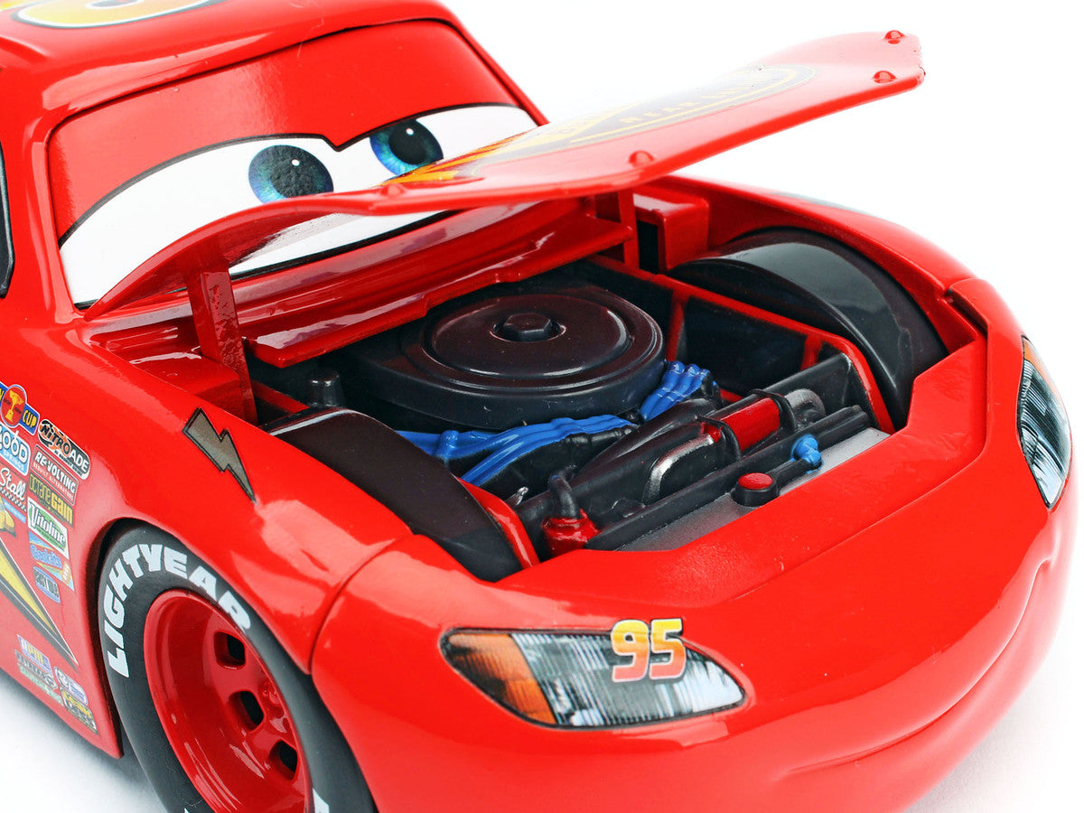 Lightning McQueen #95 Red with Extra Wheels Disney & Pixar "Cars" Movie "Hollywood Rides" Series Diecast Model Car by Jada LuxuryLifeWay Online Store