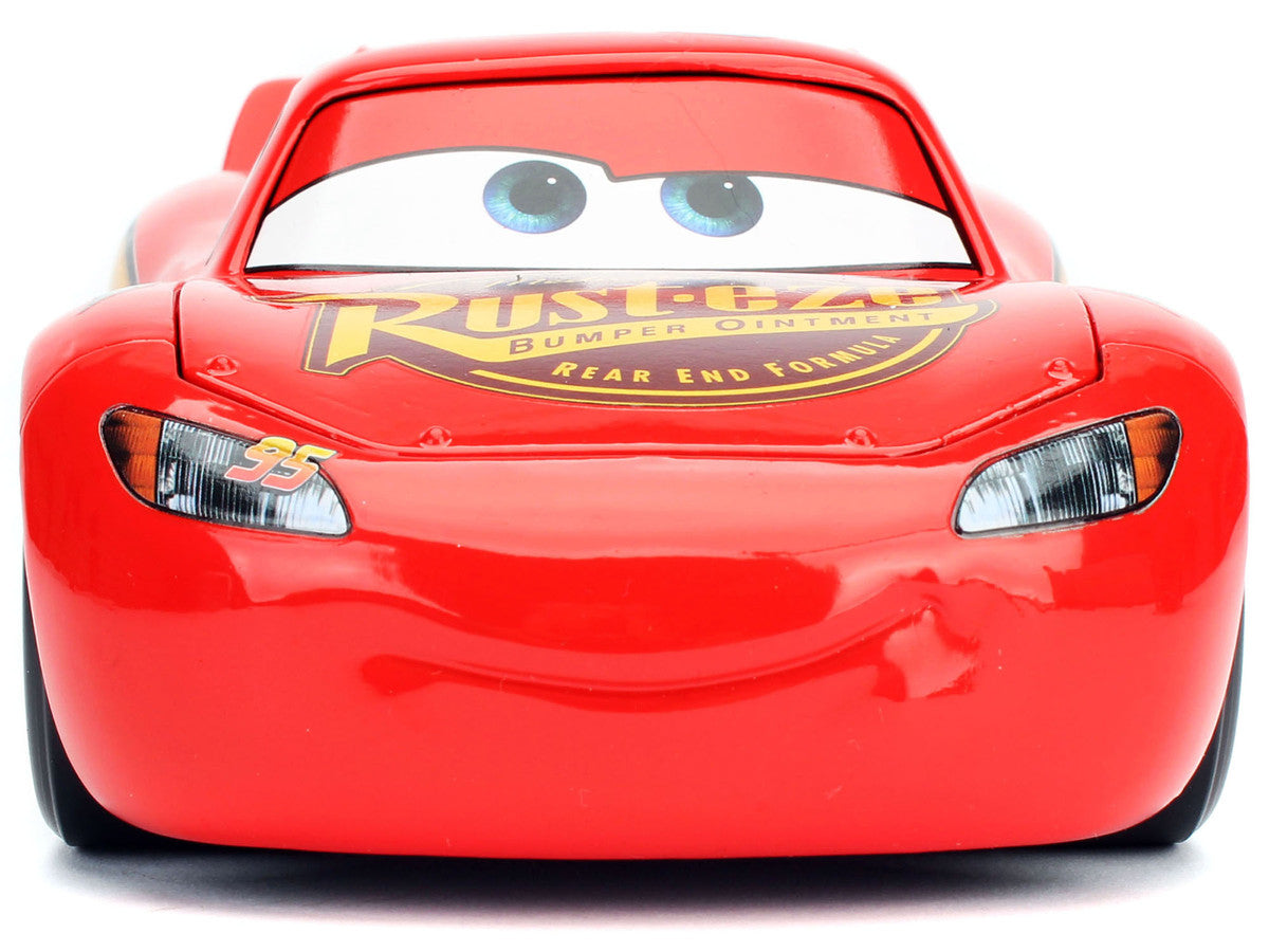 Lightning McQueen #95 Red with Extra Wheels Disney & Pixar "Cars" Movie "Hollywood Rides" Series Diecast Model Car by Jada LuxuryLifeWay Online Store