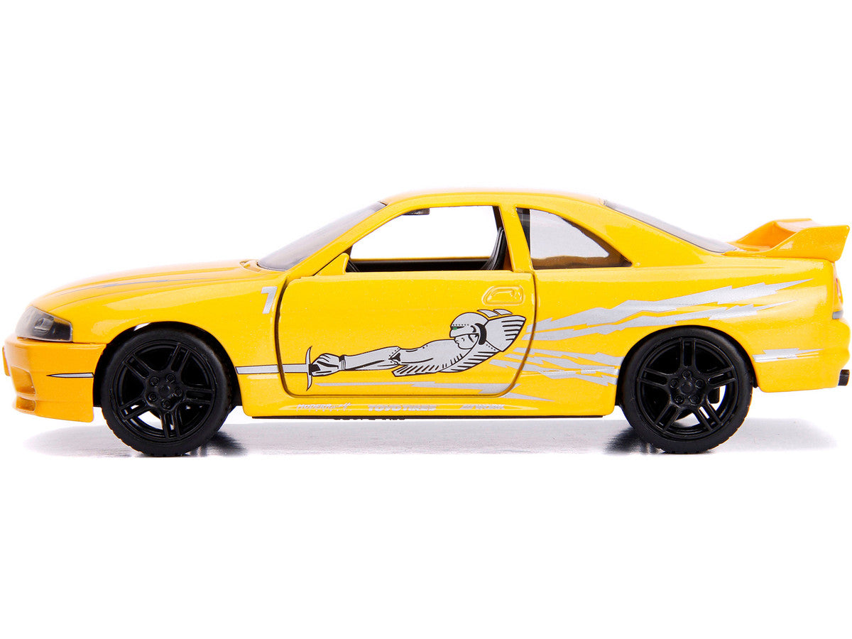 Leon's Nissan Skyline GT-R (BCNR33) Yellow Metallic with Graphics "Fast & Furious" Series 1/32 Diecast Model Car by Jada LuxuryLifeWay Online Store