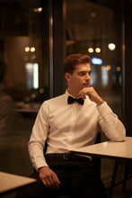 "Jamison" White Twill Spread Collar Dress Shirt LuxuryLifeWay Online Store