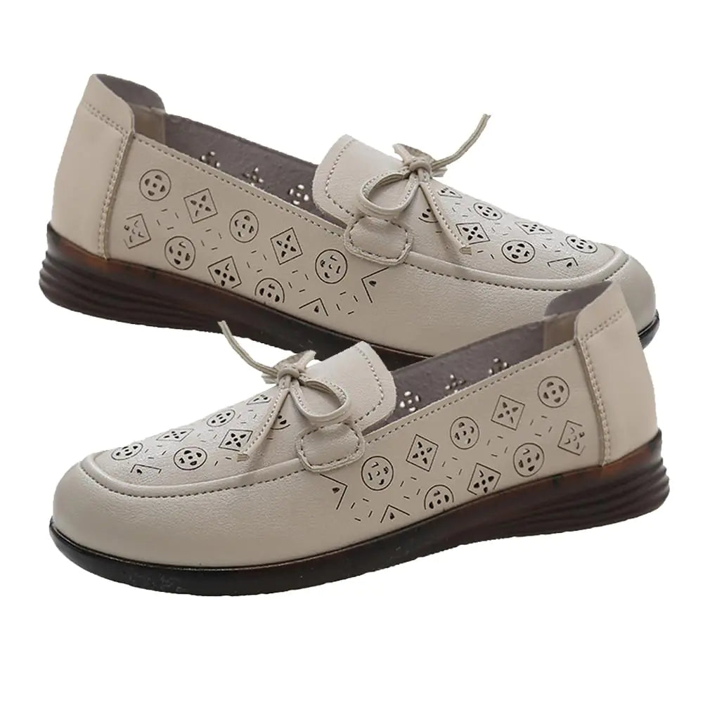 HESBITEUL Womens Flats Shoes Leisure Shoes Slip On Bow Tie Work Shoes Comfort Walking Shoes