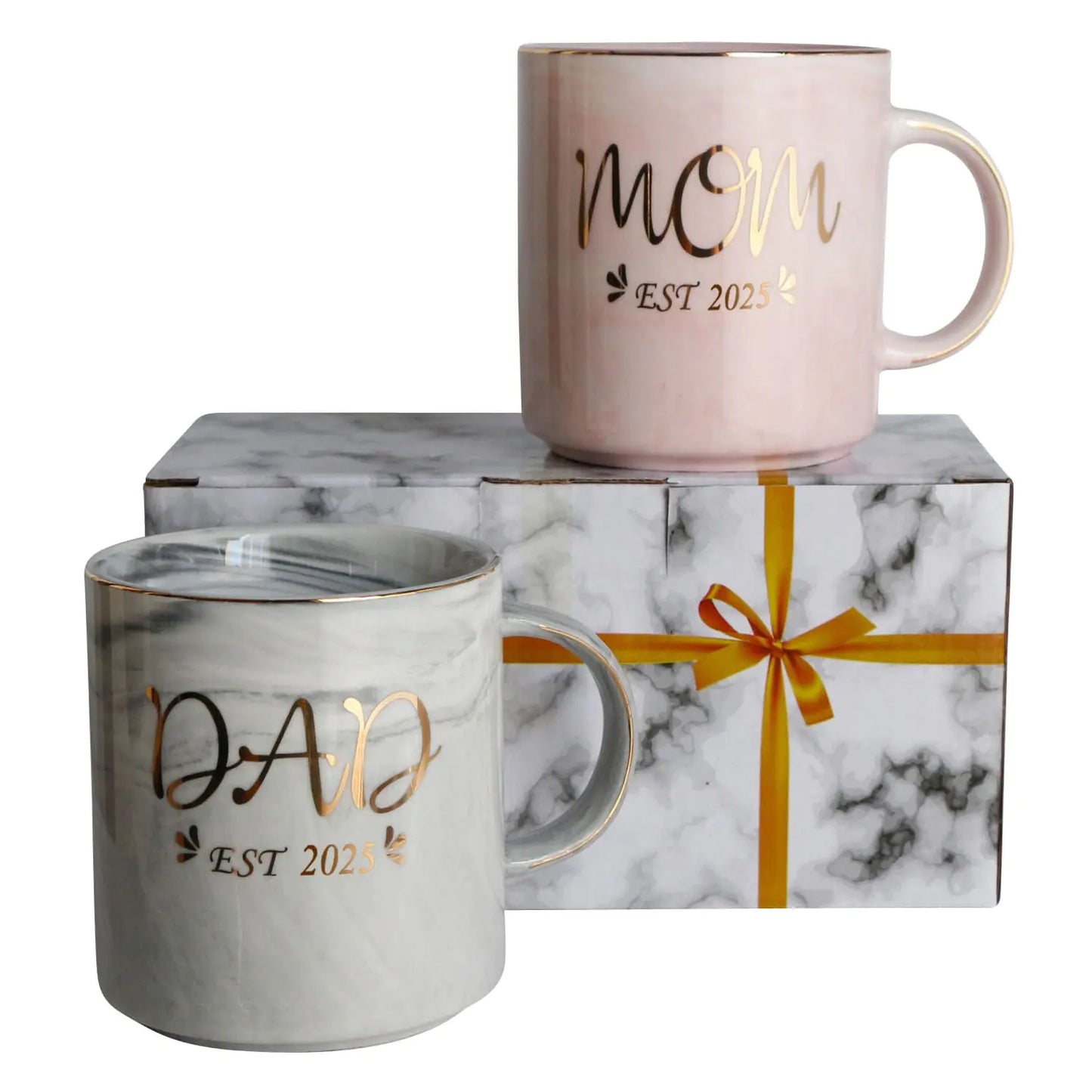 New Mom and Dad Est 2025 -New Parents Pregnancy AnnouncementMommy and Daddy First Time Pregnancy Gift，New Parents Gifts For Couples 2025