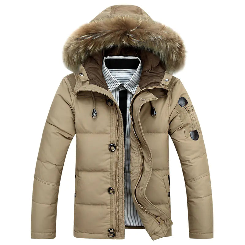 Short Solid Color Thick Down Jacket