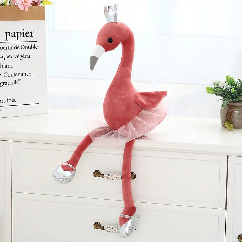 Cute Crown Ballerina Flamingo Swan Plush Toy