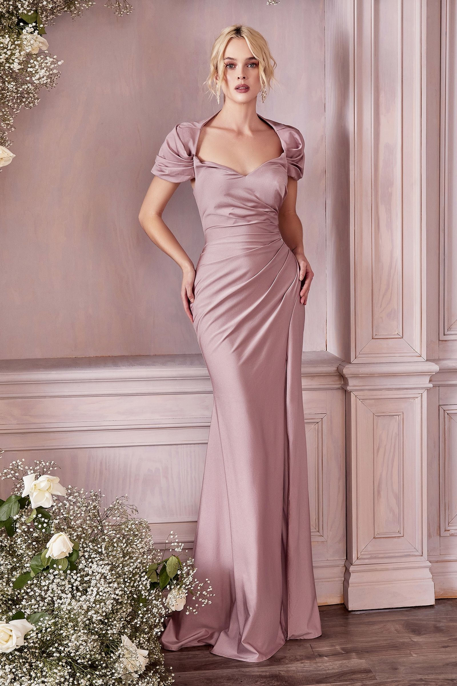 Cap Sleeve Shawl Fitted Dress LuxuryLifeWay Online Store