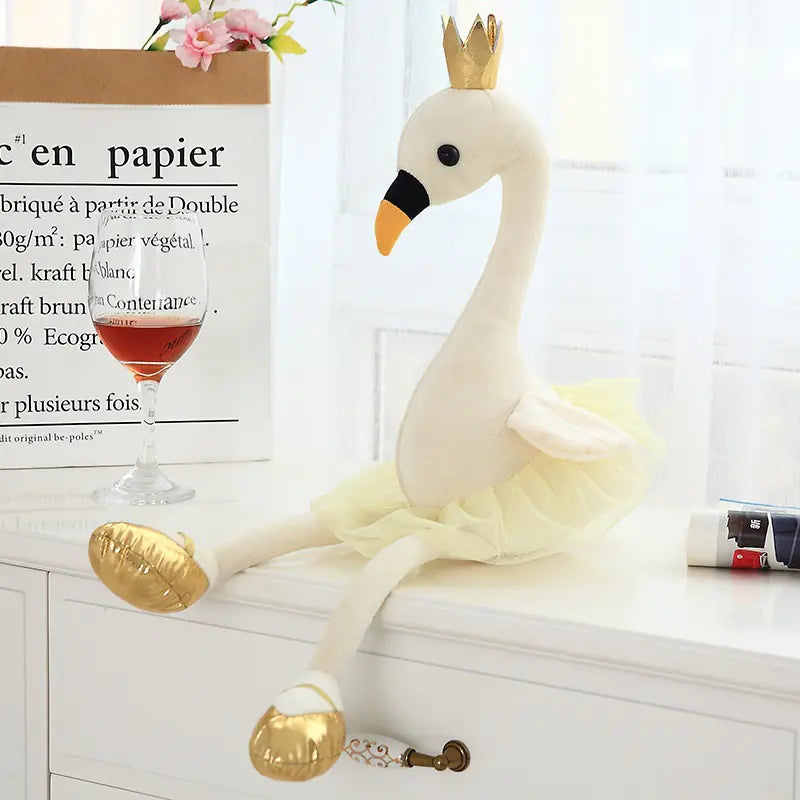 Cute Crown Ballerina Flamingo Swan Plush Toy
