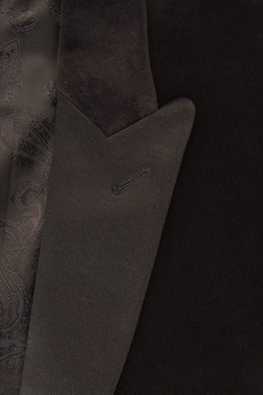 "Liam" Black Velvet Jacket Peak (Separates) LuxuryLifeWay Online Store