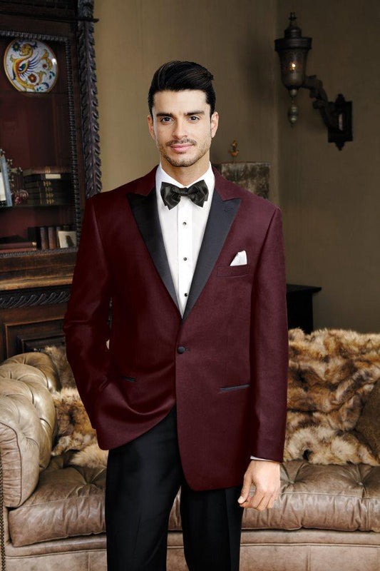 "Liam" Merlot Velvet Jacket Peak (Separates) LuxuryLifeWay Online Store