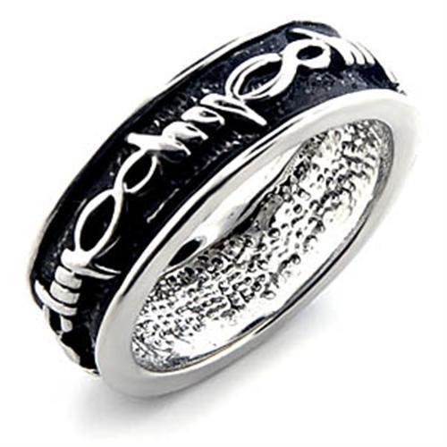 LO015 - Rhodium Brass Ring with No Stone LuxuryLifeWay Online Store