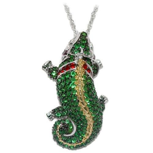 LO1568 - Rhodium+Gold+ Ruthenium Brass Chain Pendant with AAA Grade CZ  in Multi Color LuxuryLifeWay Online Store