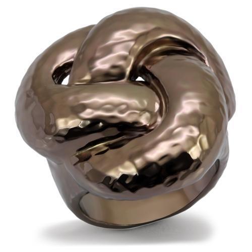 LO1692 - Chocolate Gold Brass Ring with No Stone LuxuryLifeWay Online Store