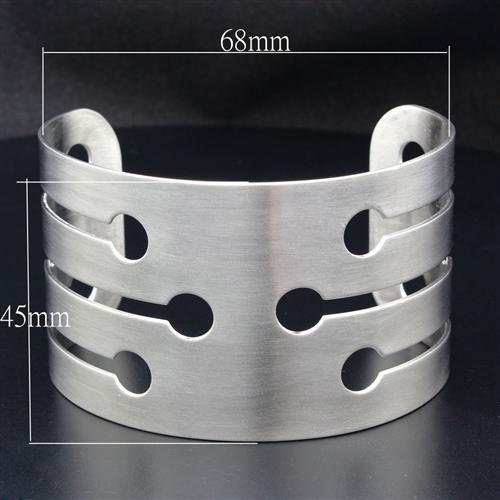 LO1947 - High polished (no plating) Stainless Steel Bangle with No Stone LuxuryLifeWay Online Store