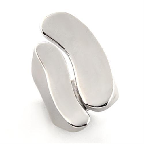 LO201 - Rhodium White Metal Ring with No Stone LuxuryLifeWay Online Store