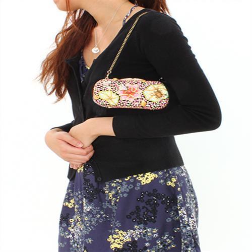 LO2375 - Ancientry Gold White Metal Clutch with Top Grade Crystal  in Multi Color LuxuryLifeWay Online Store