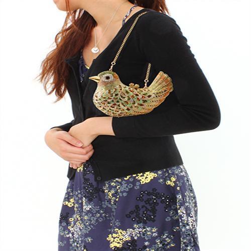 LO2378 - Gold White Metal Clutch with Top Grade Crystal  in Multi Color LuxuryLifeWay Online Store