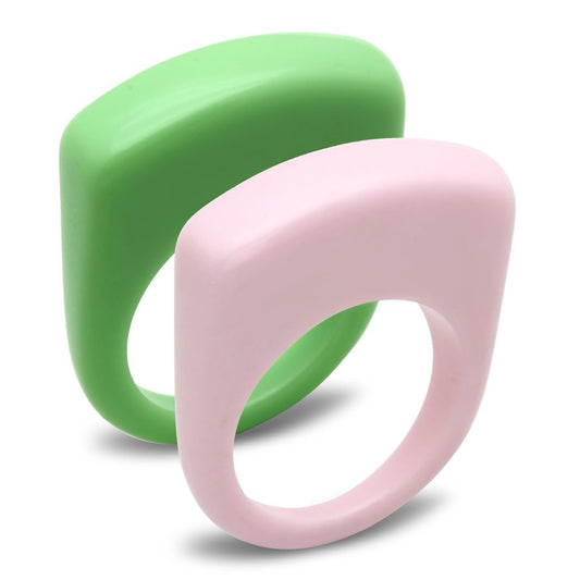 LO2384 -  Resin Ring with Synthetic Synthetic Stone in Multi Color LuxuryLifeWay Online Store