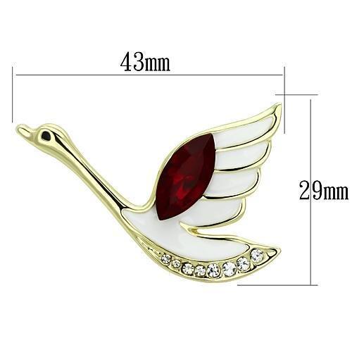 LO2761 - Flash Gold White Metal Brooches with Top Grade Crystal  in Siam LuxuryLifeWay Online Store