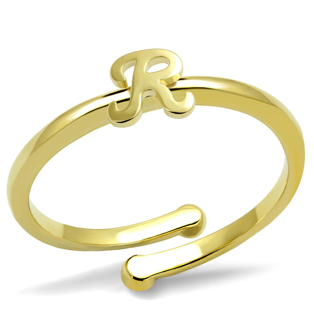 LO3996 - Flash Gold Brass Ring with No Stone LuxuryLifeWay Online Store
