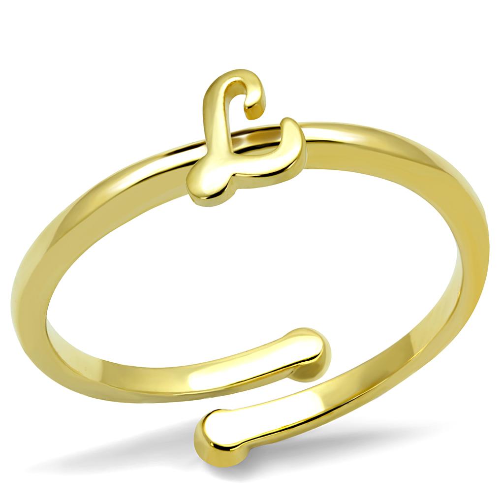 LO3998 - Flash Gold Brass Ring with No Stone LuxuryLifeWay Online Store