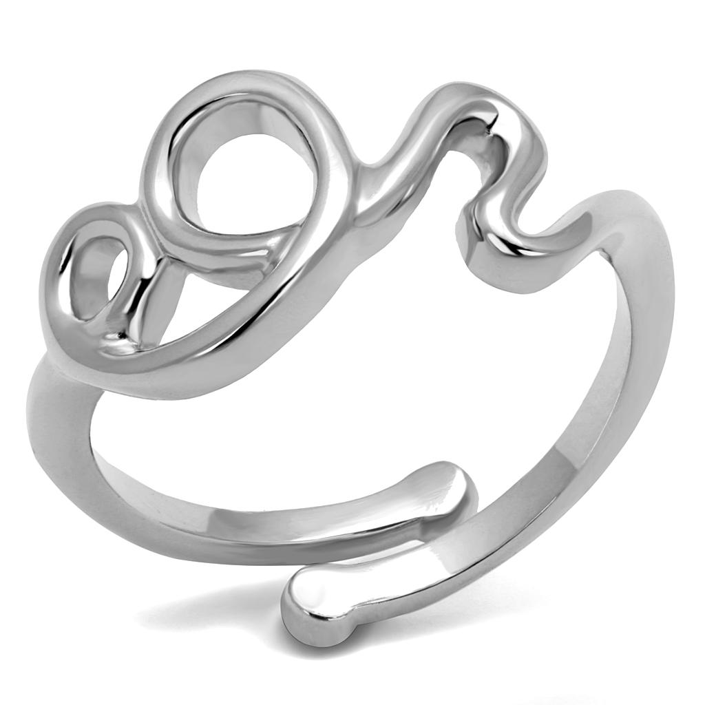 LO4001 - Rhodium Brass Ring with No Stone LuxuryLifeWay Online Store