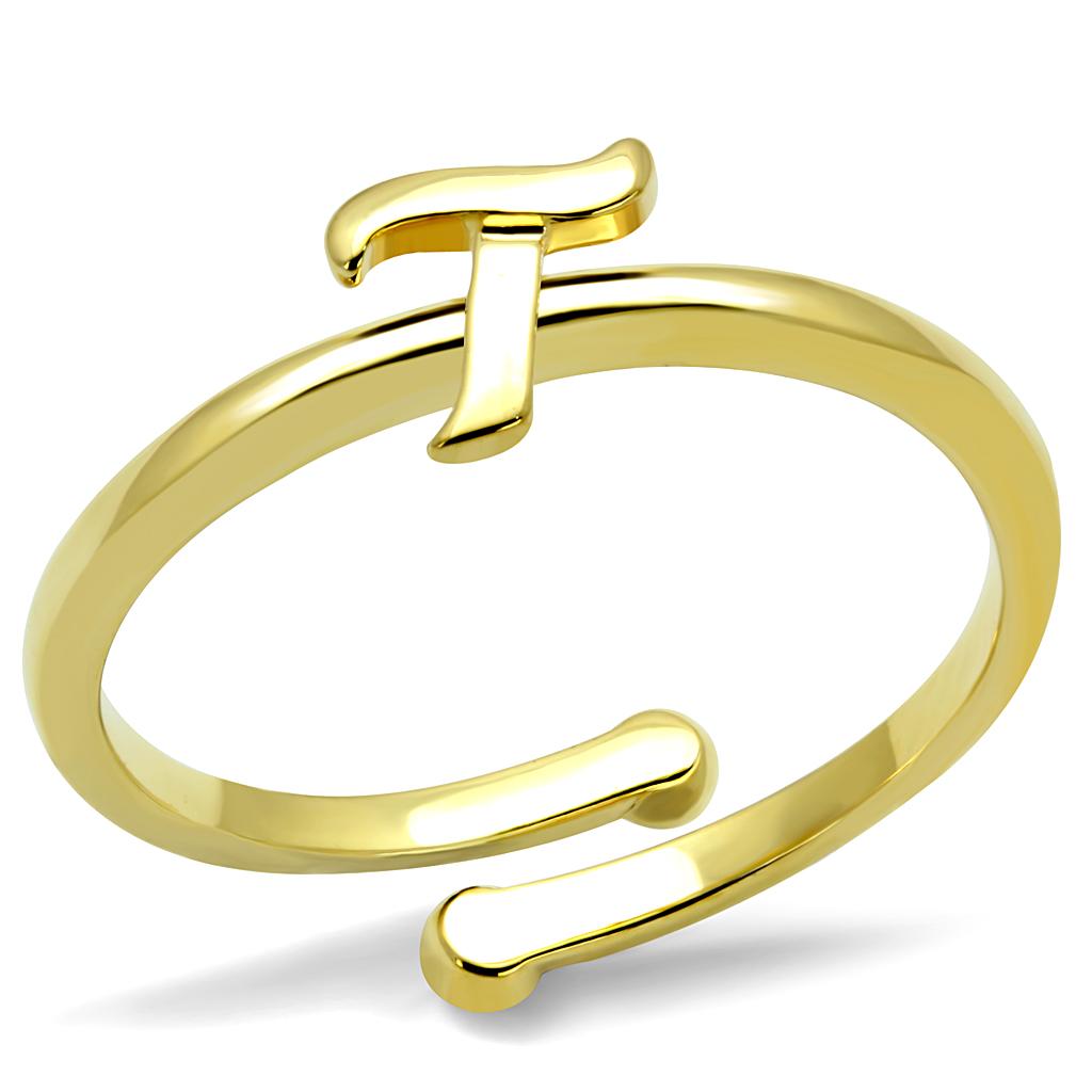 LO4018 - Flash Gold Brass Ring with No Stone LuxuryLifeWay Online Store