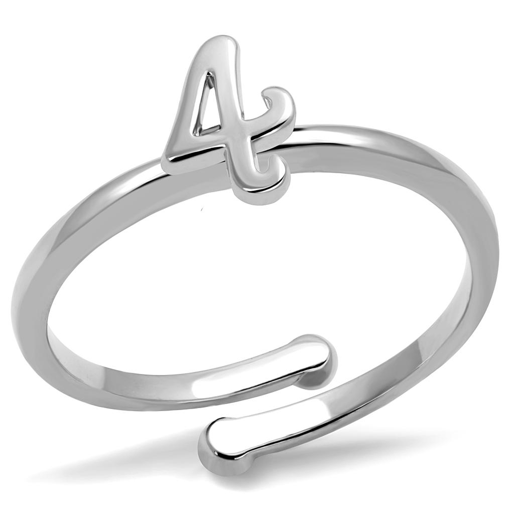 LO4031 - Rhodium Brass Ring with No Stone LuxuryLifeWay Online Store