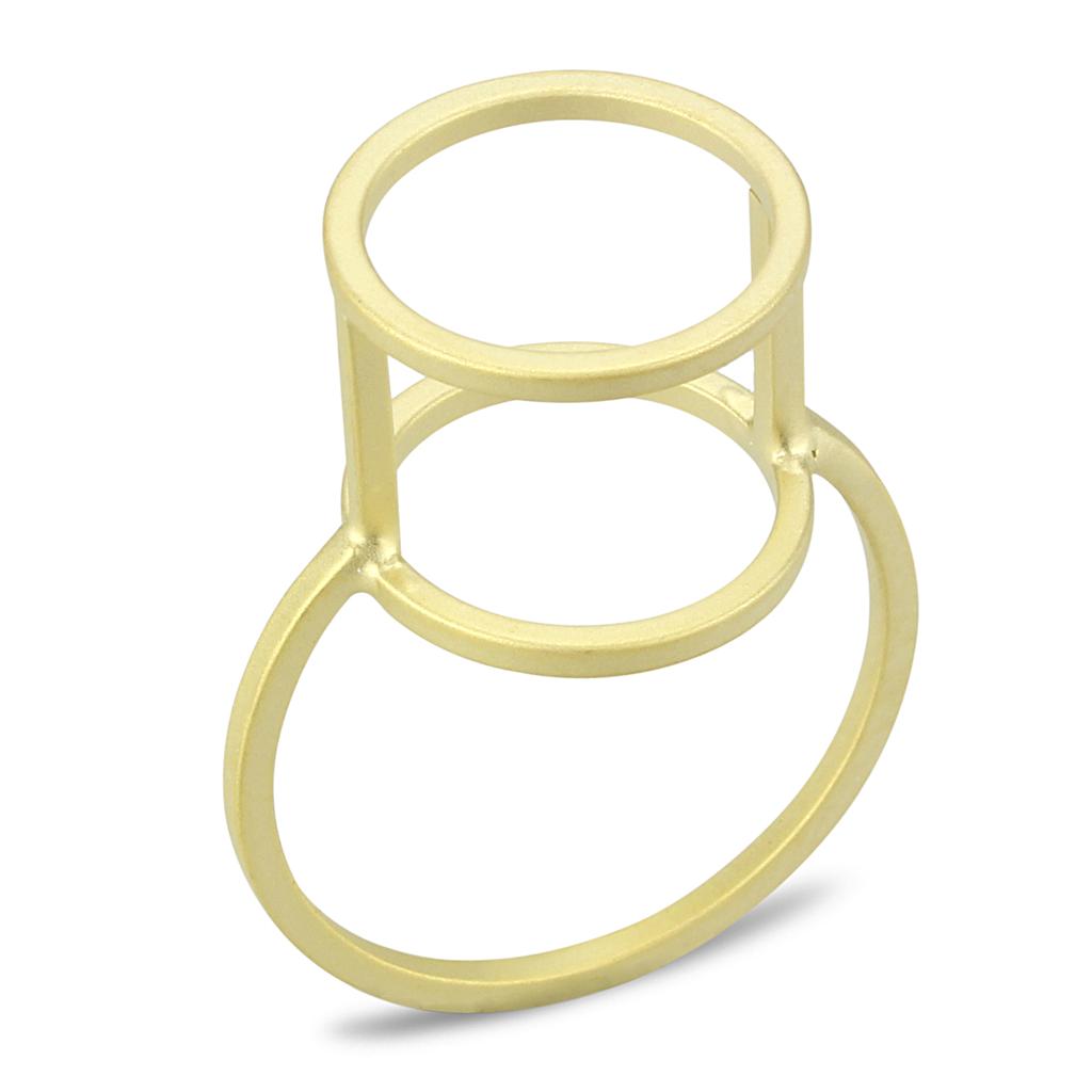 LO4252 - Matte Gold Brass Ring with No Stone LuxuryLifeWay Online Store