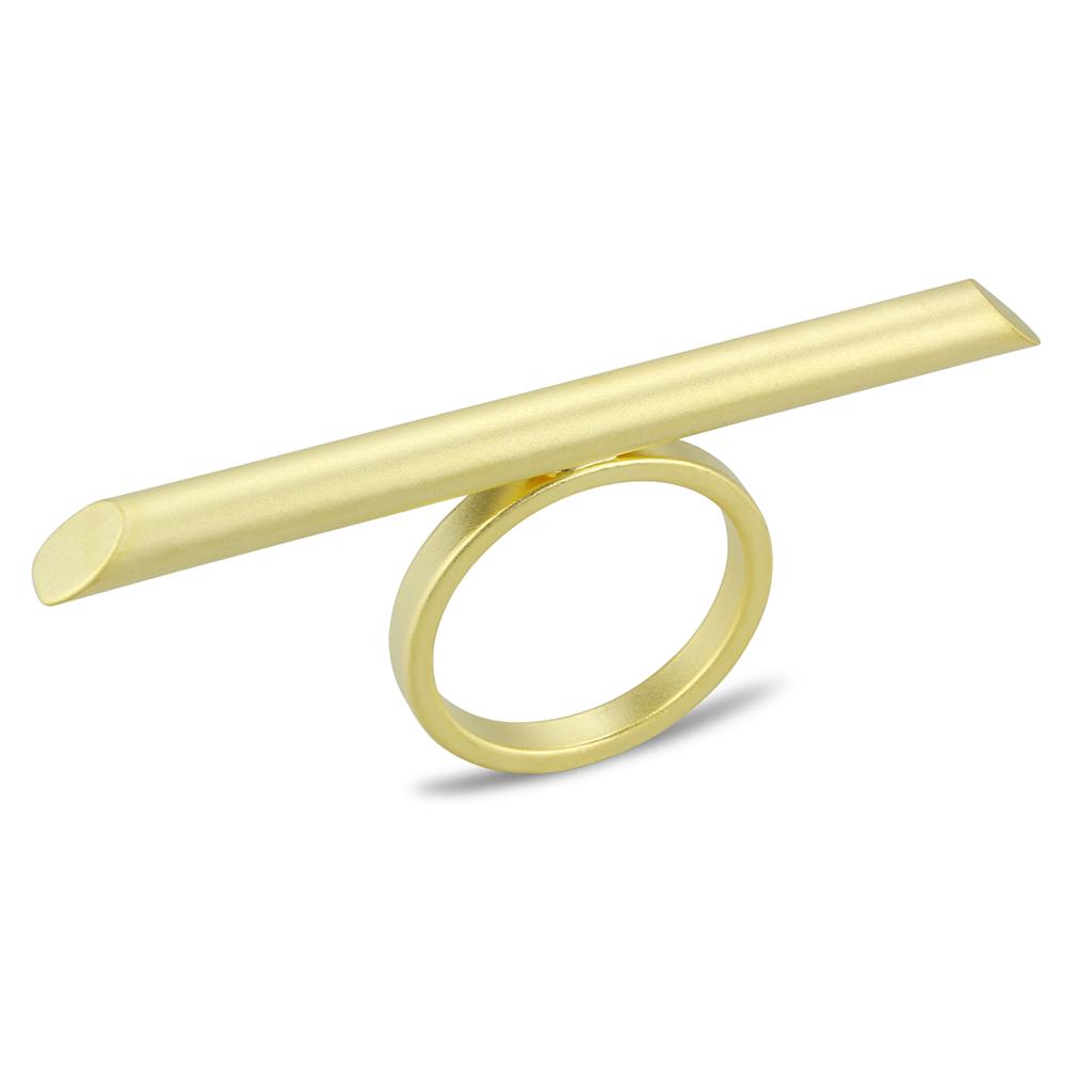 LO4261 - Matte Gold Brass Ring with No Stone LuxuryLifeWay Online Store