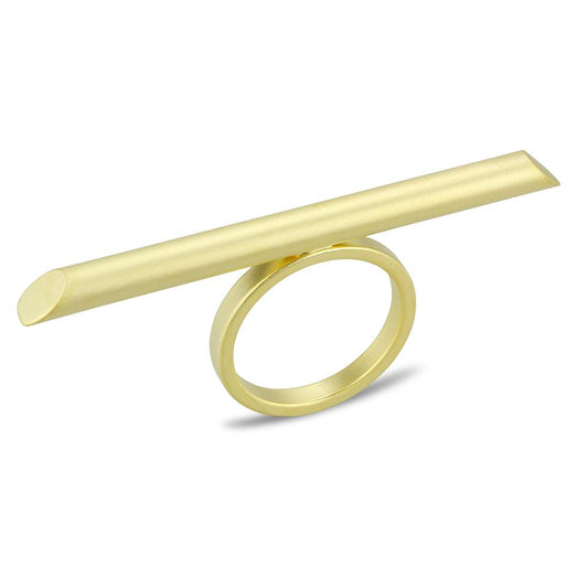 LO4261 - Matte Gold Brass Ring with No Stone LuxuryLifeWay Online Store