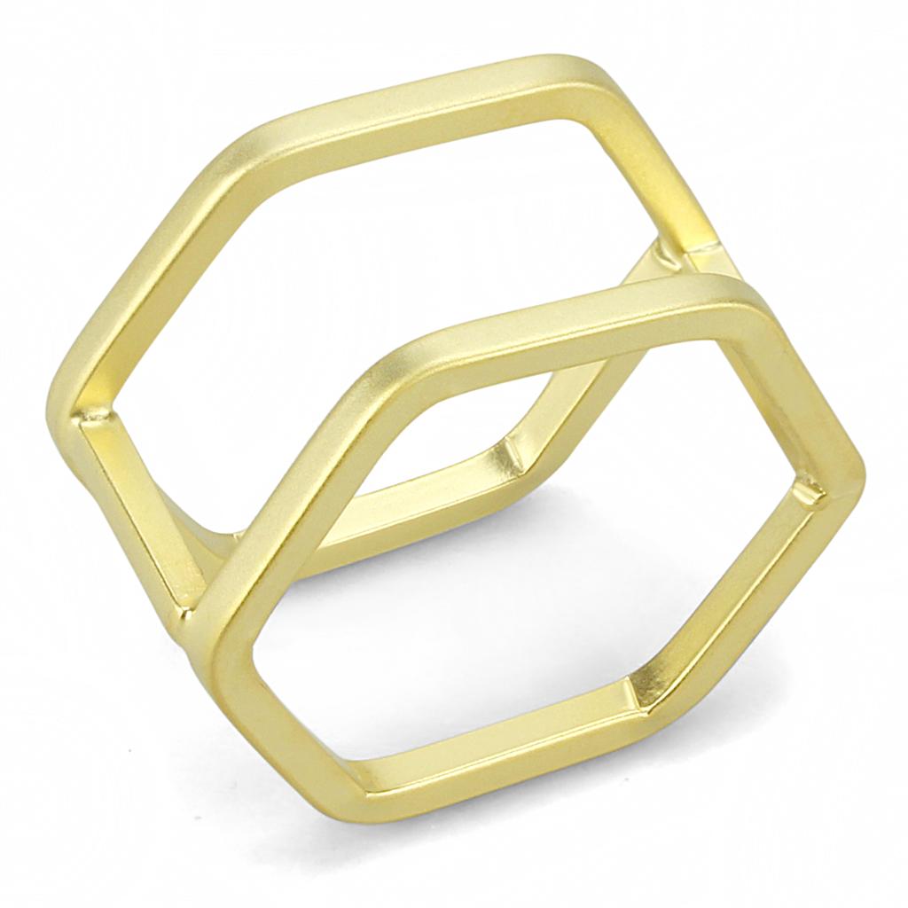 LO4264 - Matte Gold Brass Ring with No Stone LuxuryLifeWay Online Store