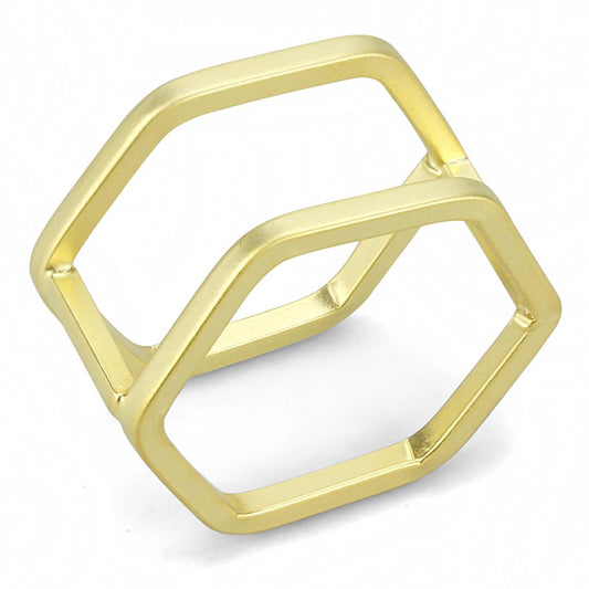 LO4264 - Matte Gold Brass Ring with No Stone LuxuryLifeWay Online Store