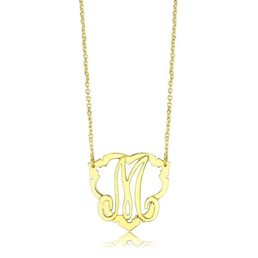 LO4688 - Flash Gold Brass Necklace with No Stone LuxuryLifeWay Online Store