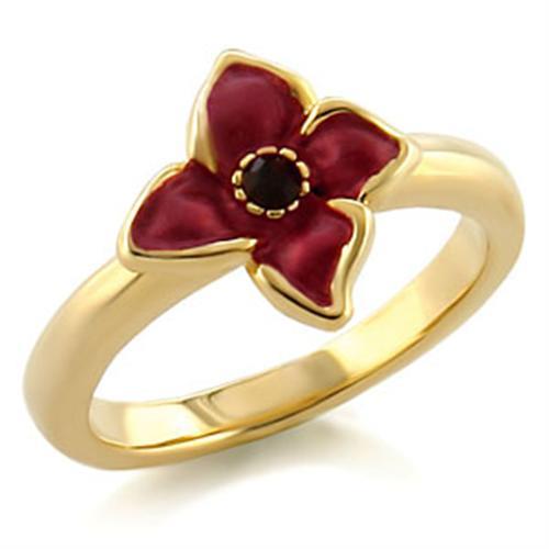 LO474 - Gold White Metal Ring with Top Grade Crystal  in Siam LuxuryLifeWay Online Store